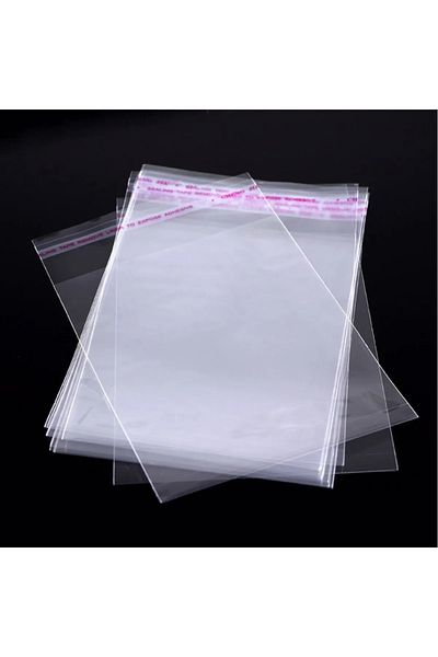 Ambalaj Evi Transparent Adhesive Bag Self Adhesive Gelatin Glossy Bag 50x70 Cm 50 Pieces