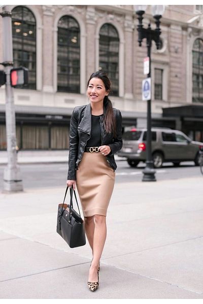 CNG MODA Midi Length Office Skirt
