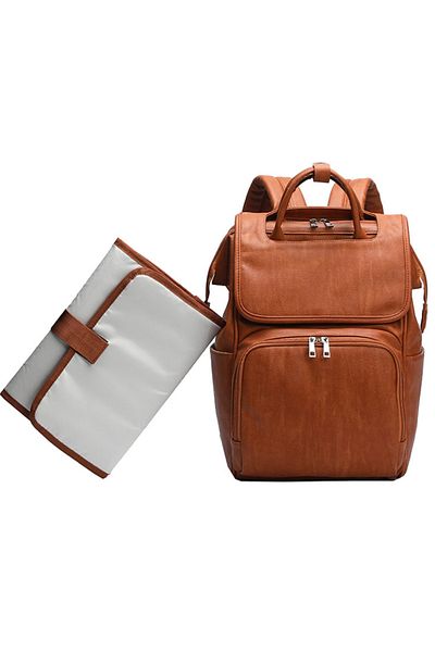 SUNSHINE Taba Exclusive - Leather Baby Care Set and Sling Backpack