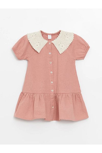 LC Waikiki LCW Baby - Baby Collar Short Sleeve Dress for Baby Girl