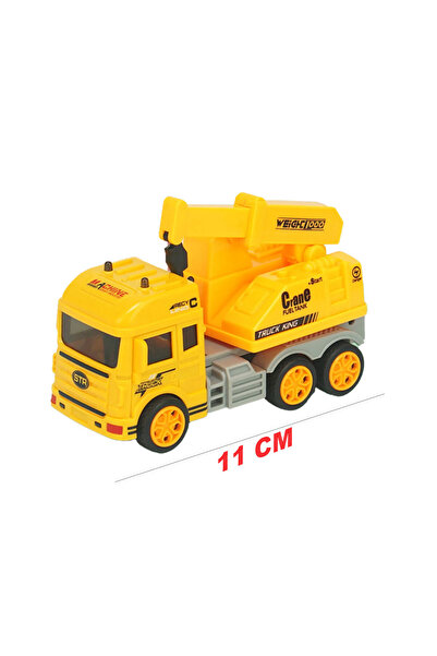 Toyaş Frictional 1:32 Truck Work Vehicles Toys Crane Engineering Vehicle 11cm