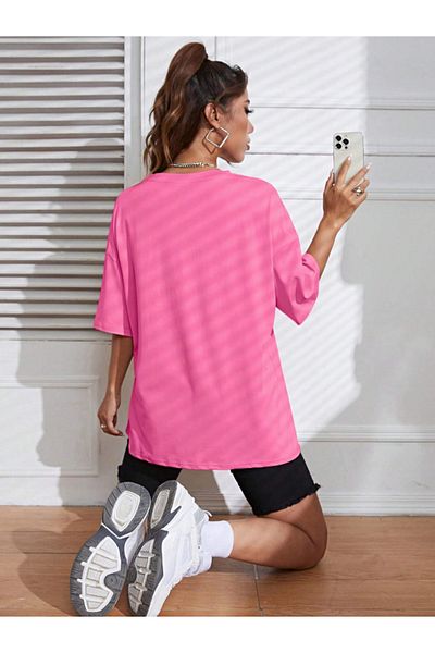 Revasser Unisex dámské/pánské barevné tričko NASA s potištěným oversize bavlněným česaným vzorem