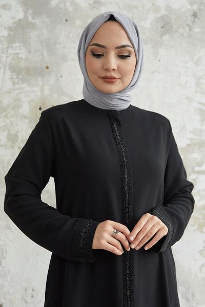 InStyle Boydan Stone Detailed Ferace - Black