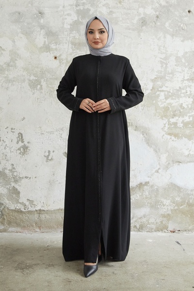 InStyle Boydan Stone Detailed Ferace - Black