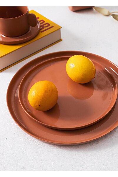 The Mia Cotta Limoges Pasta Tabağı Terracota 21 cm