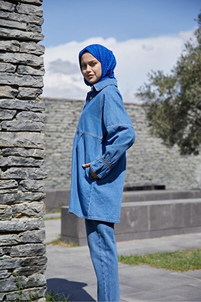 ENZİM JEANS Oversize Γυναικείο Τζιν Μπουφάν