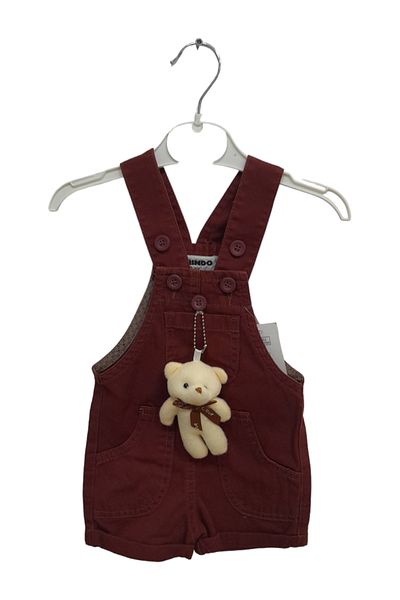 RİNDO Baby Boy-Child Baby Girl-Child Colorful Linen Salopet Jumpsuit with Teddy Bear