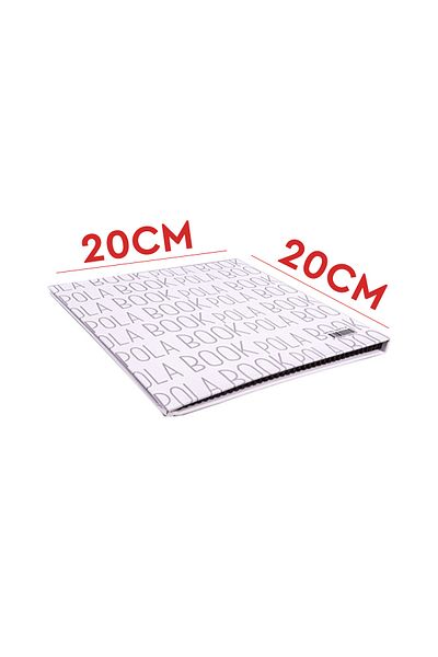 POLABOOK White Self Design Memory Book and Photo Album with White Pen and Chain Clock Figure