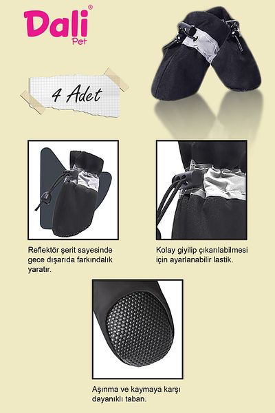 Dalipet Dog Shoes Soft Non-Slip Waterproof Sole Indoor And Outdoor Walking, Running, Training Shoes