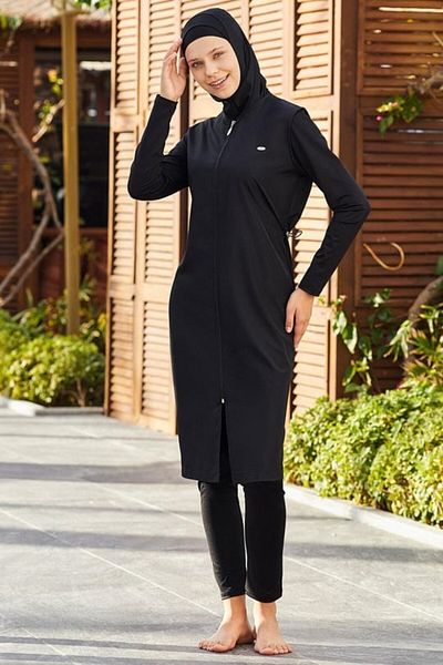 Adasea Γυναικείο μαγιό Lycra με φερμουάρ Full Covered Hijab 1250