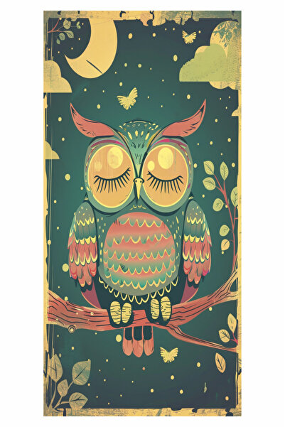 Hayat Poster somnolentă drăguță bufniță decorare acasă pictură mini poster re...