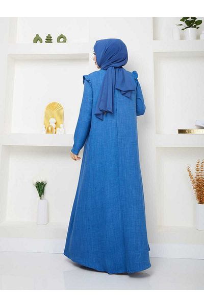 asyadabutik Rochie Hijab Hijab de in marime mare cu nasturi
