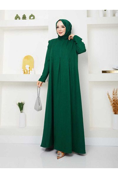 asyadabutik Rochie Hijab Hijab de in marime mare cu nasturi