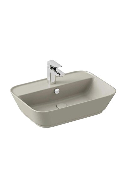 VitrA Geo Dikdörtgen Çanak Lavabo Mat Bej, 60 Cm 7426b020-0001