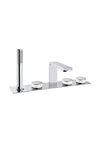 VitrA بطارية حوض الاستحمام المذكرة أ4231657 5 فتحات - كروم-أبيض