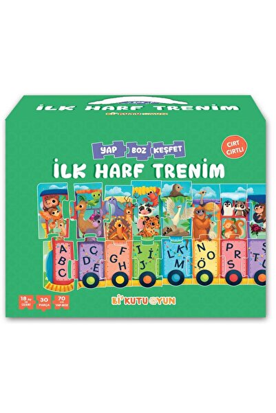Bi Kutu Oyun İlk Harf Trenim (Cırt Cırtlı Yapboz ve Kitap Seti)