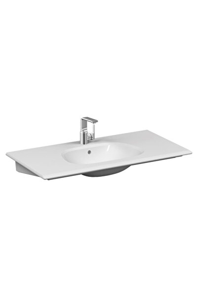 VitrA Frame Etajerli Lavabo 5709b403-0001 Dikdörtgen - 105x50 Cm - Tek Armatür Delikli - Su Taşma De