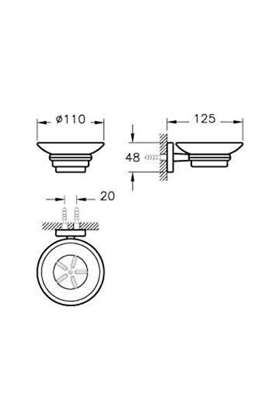 Artema Δοχείο σαπουνιού Vitra Q-line A44992 Χρώμιο