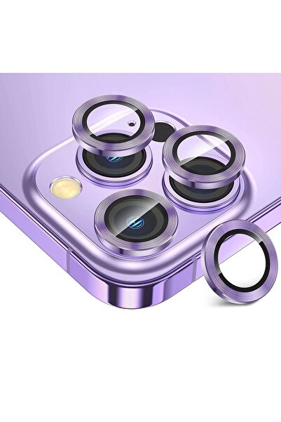 PSGT Iphone 12 Pro Max Kamera Lensi Mercek Lensi Koruyucu Lila 3 Adet
