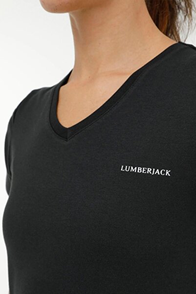 lumberjack W-ct132 Modal V λαιμόκοψη κοντό μανίκι Tsh