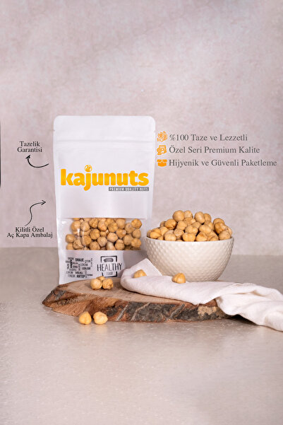 KAJUNUTS Premium Gurme Serisi Çifte Kavrulmuş Giresun Iri Boy Iç Fındık %100 Taze Lezzetli Çerez (net 200gr)