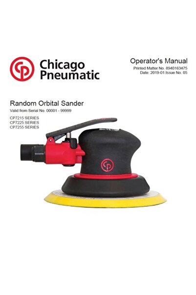 CHICAGO PNEUMATIC Cp7215e Havalı Orbital Zımpara Makinesi - Cp7215e Orbital S...