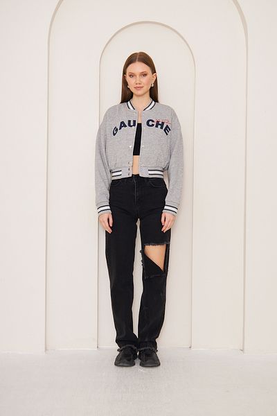 NEWLAKER GAUCHE Embroidered Women's Crop College Jacket