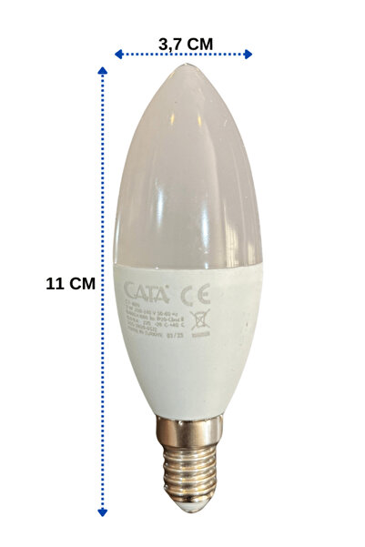 Cata CT-4079 7W 6400K (Beyaz Işık) E14 Duylu Led Buji Ampul (10 Adet)