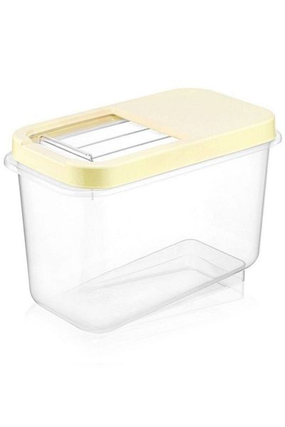 Nandy Home 2 Pieces 10 Lt Multibox with Easy Sliding Lid Food Pulses Vs. Storage Container Cream