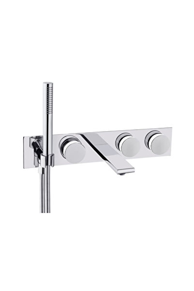 VitrA Memoria A4231757 Ankastre Banyo Bataryası 3 Yollu - Krom Beyaz