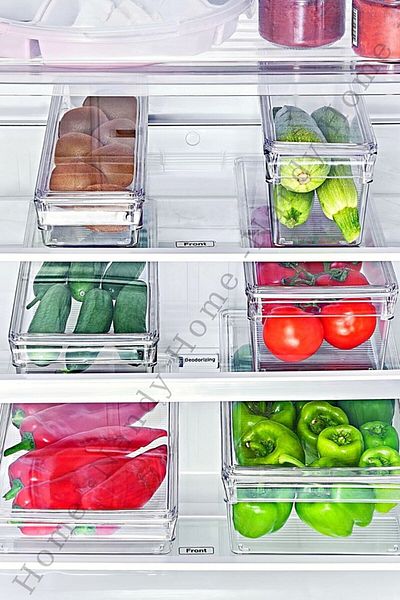 Nandy Home Covered Maxi Tall Clear Refrigerator & Cabinet Organizer