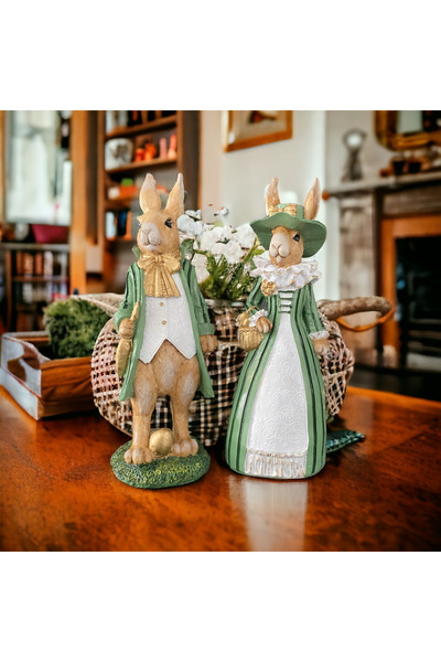 SZN DEKOR Bay ve Tavşan Aşkı i Ev Ve Ofis Dekoru içinŞık Heykel, Hediyelik Eşya