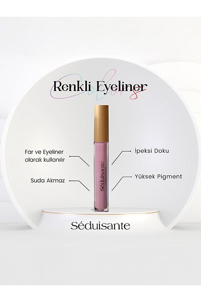 séduisante Pembe Renkli Eyeliner Ve Far
