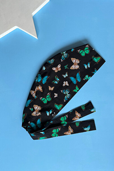 Owlet Medikal Yeşil Kelebek Cerrahi Tesettür Bone