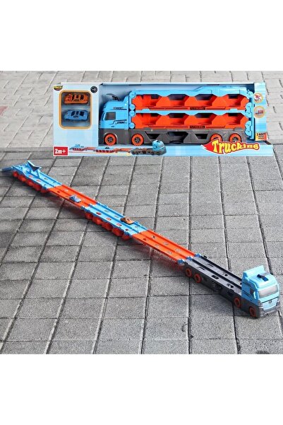 PeriYedi Yarış Pisti Özellikli Araç Taşıyıcı Tır 2 Metre Uzunluk Oyuncak Truc...