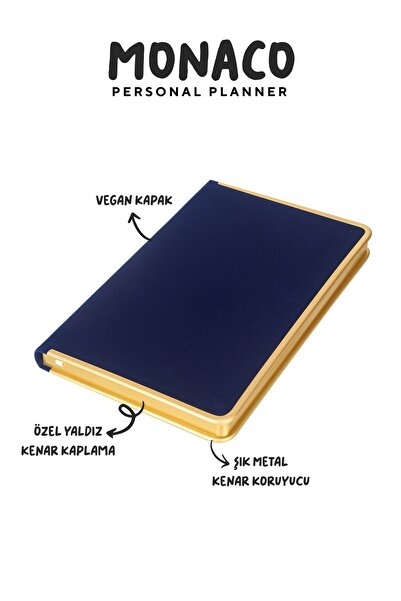 Victoria's Journals Monaco Süet Deri Sert Kapak Planlayıcı Defter , 100 gr Iv...