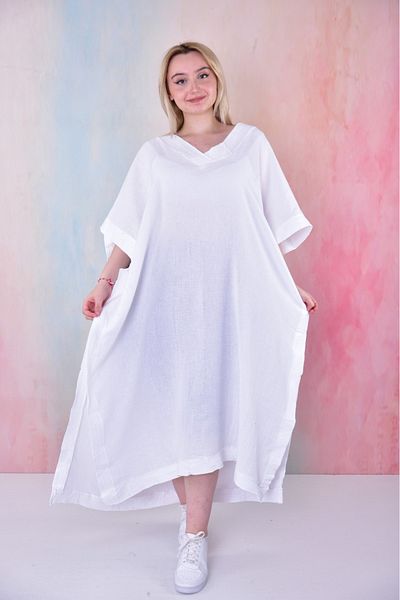 BUUFUU Casual Summer Seasonal Muslim Fabric Loose Poncho Women's Dress