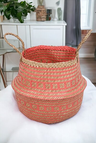 oceanpoint سلة قابلة للطي مقاس 30 سم - منظم ديكور للأشجار البحرية الطبيعية