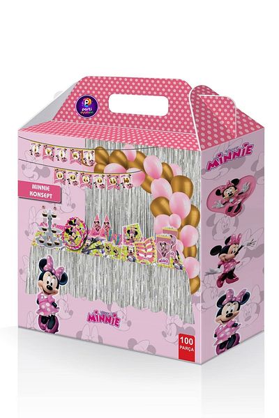 TATLI GÜNLER Minnie Birthday Party Set 100 Pieces