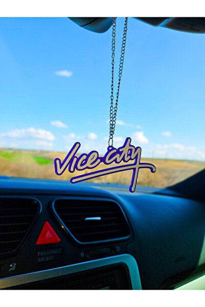 Rex Aksesuar Gta Vice City Çift Taraflı Dikiz Ayna Süsü (Mor) Vice City Ayna ...