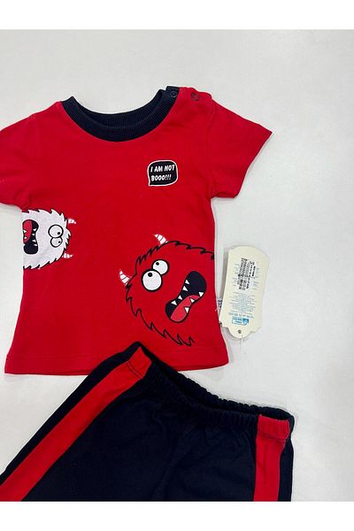 Esterella BABY BOY SHORTS SET / COMBED COTTON SUMMER BABY SHORTS SET