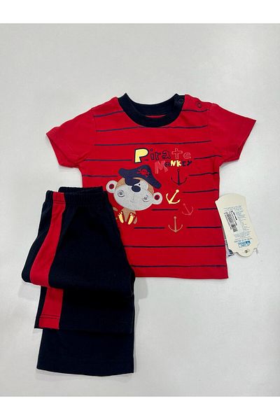 Esterella BABY BOY PIRATE SHORTS SET / COMBED COTTON SUMMER SHORTS SET