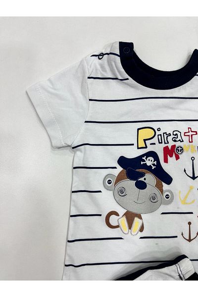 Esterella BABY BOY PIRATE SHORTS SET / COMBED COTTON SUMMER SHORTS SET