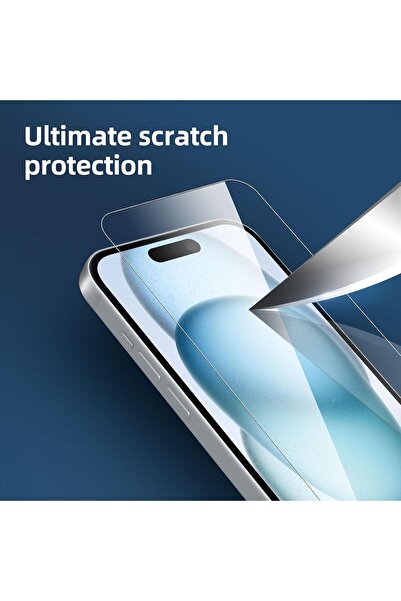 izzytech واقي شاشة نانو سيراميك لهاتف iPhone 15 Pro Max مقاس 6.7 بوصة - سهل ا...