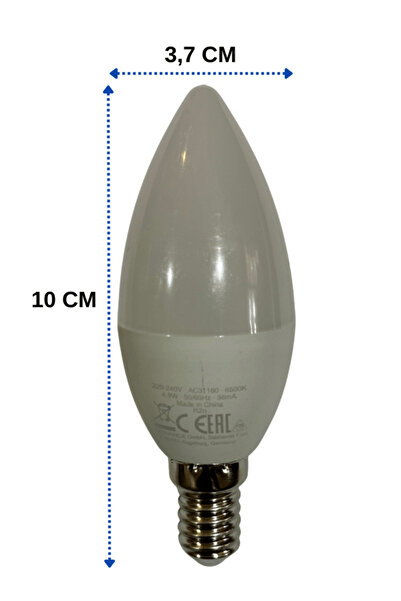 Osram 4,9W (40W) 6400K (Beyaz Işık) E14 Duylu Led Ampul (10 Adet)