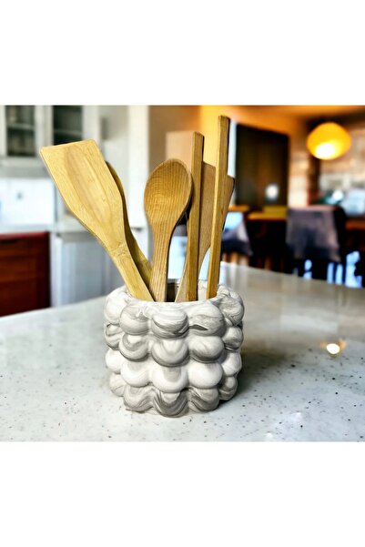 Miya Art Studio Мраморен модел прав държач за лъжици за плот