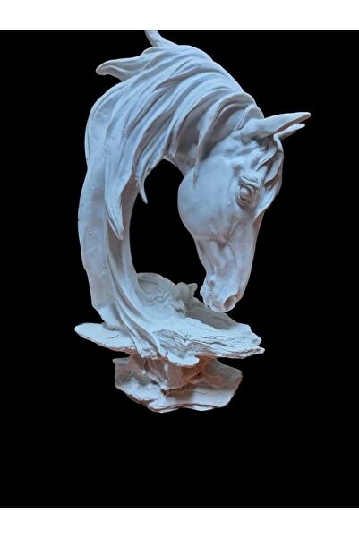 DERYA DESİNG ART Dekoratif Ham Polyester Su İçen At  Heykel Biblo Obje