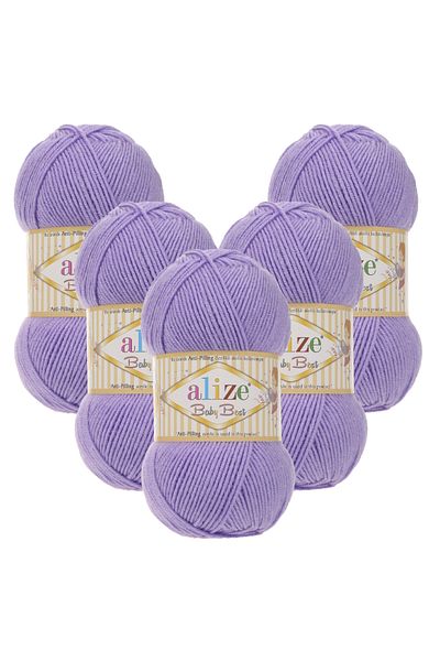 Alize Baby Best 5-Piece 43 Lavender Hand Knitting Yarn