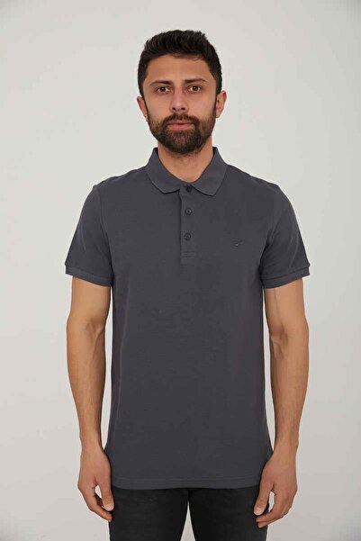Cazador Caz 4613 Antrasi?t Polo Yaka T-shirt