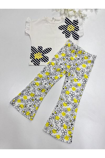 Esterella BABY GIRL COMBED SET/RIFFIRED SLEEVE COMBED SUMMER BABY SPANISH LEG SET